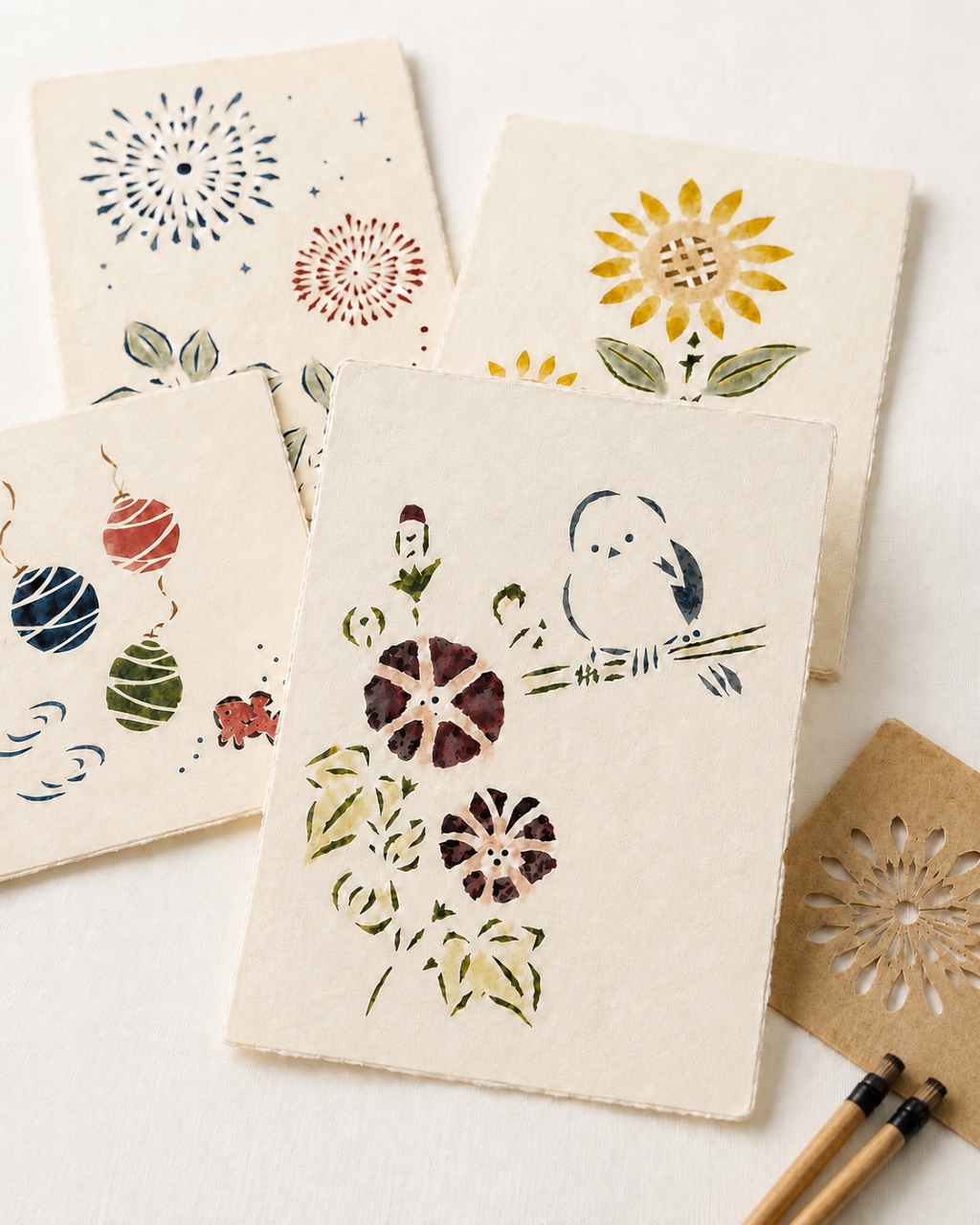 ～古の色を求めて～ 草木染ことはじめ　番外編～「植物の絵具で、絵はがきを作ろう」